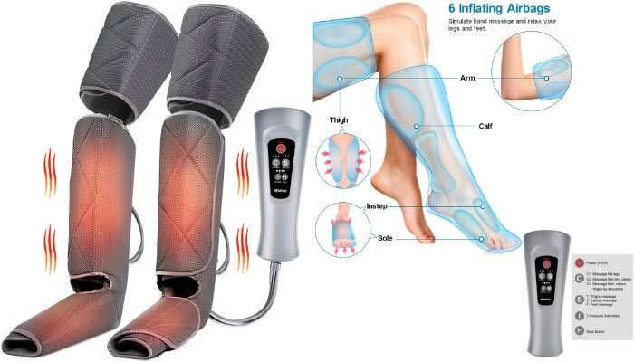 masajeador de piernas con calor